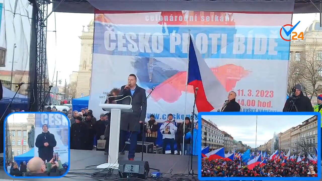 11.3.2023 Václavské náměstí - Demonstrace Česko proti bídě.>SDÍLEJTE DÁL< Více zajímavých videí a dokumentů najdeš na https://www.facebook.com/v24tv.cz/