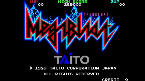 MegaBlast Arcade Game, Taito 1989, playthrough