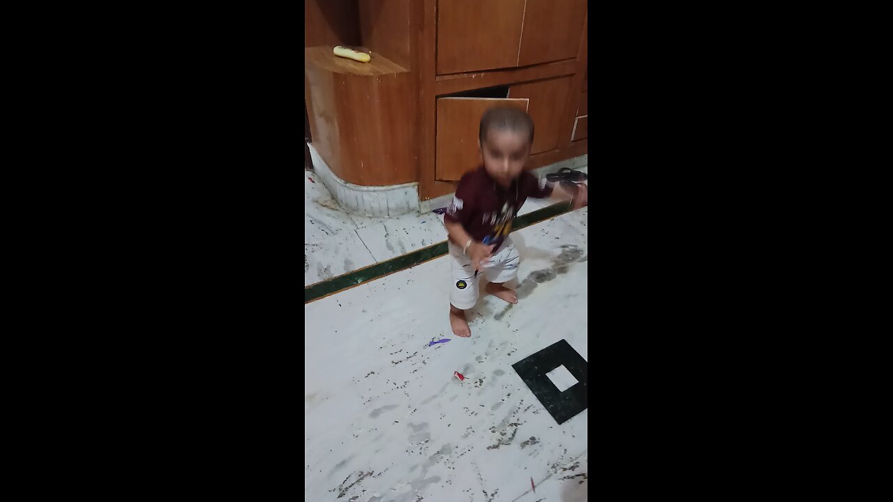 cute boy dancing