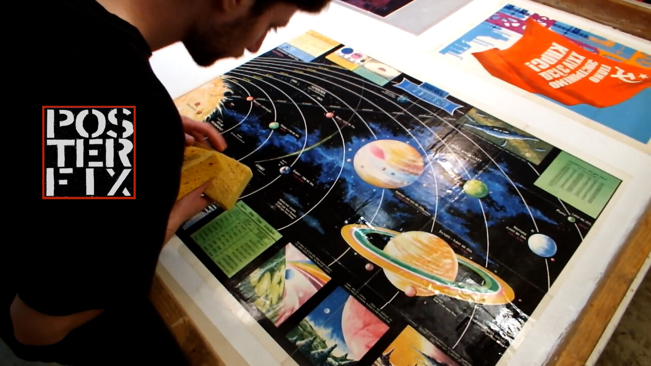 Rand McNally 1958 Map of Outer Space - Linen Backed at Posterfix