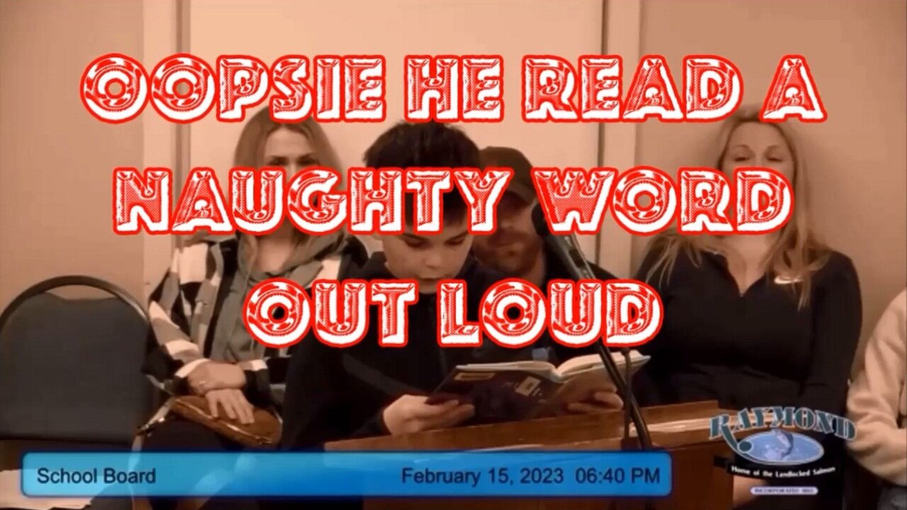 oopsie, he read a naughty word OUT LOUD