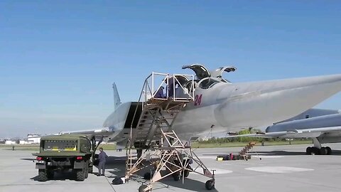 Tupolev Tu-22M3 long-range bombers of the Russian Air Force carried out bombing missions over...