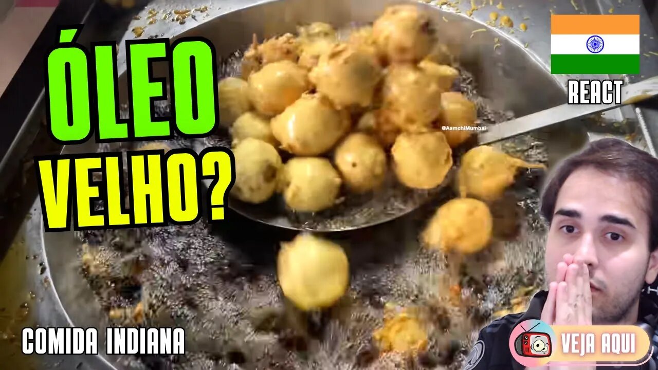 E esse ÓLEO, está VELHO? VADA PAV da ÍNDIA! Reagindo a COMIDAS DE RUA INDIANAS | Veja Aqui Reacts