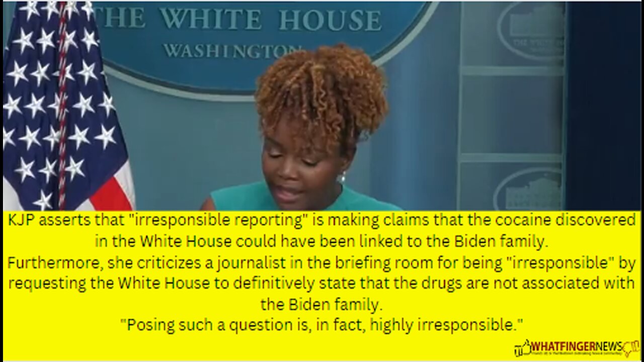 KJP asserts that irresponsible reporting" is making claims that the cocaine discovered