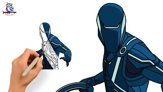 How To Draw Fortnite Tron Legacy Skin - Easy Art Tutorial