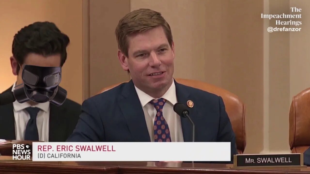 Eric Swalwell's Intern Has a Gasmask