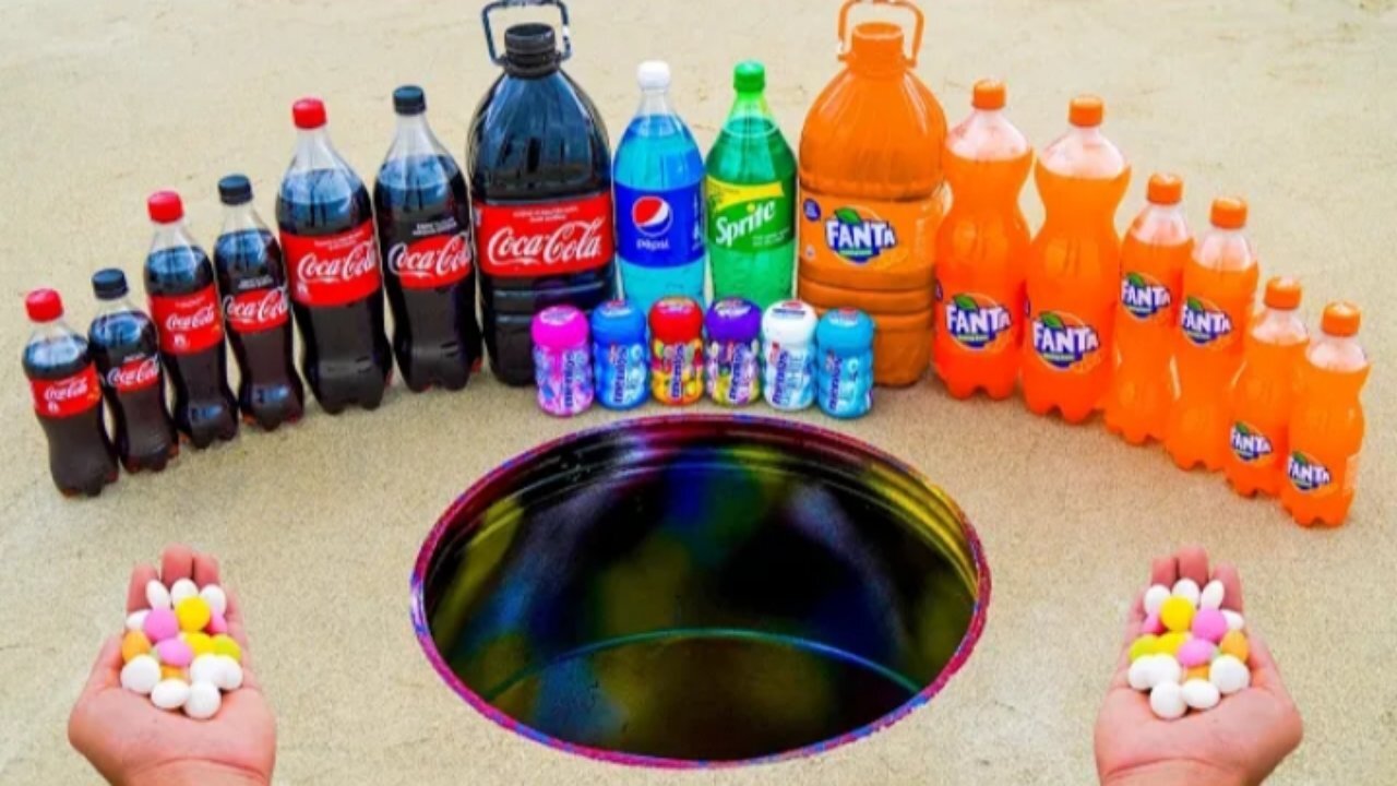 EXPERIMENT: XXL Coca Cola Rocket vs Mentos and Cola, Fanta, Pepsi, Sprite Underground