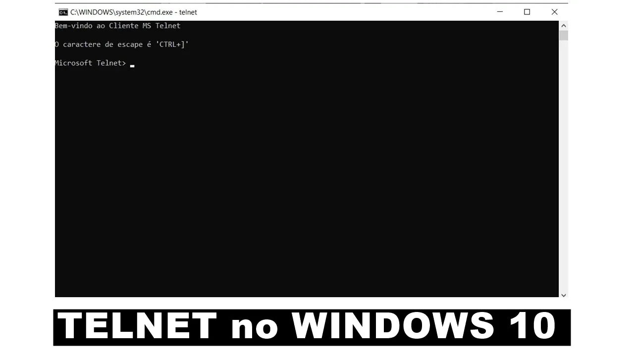 INSTALAR o cliente TELNET no WINDOWS 10