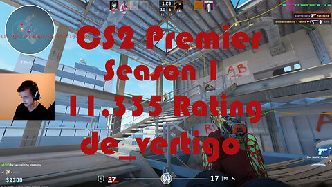 CS2 Premier Matchmaking - Season 1 - 11,335 Rating - de_vertigo