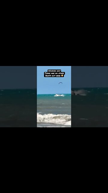 Idiot Boaters nearly capsized 10x during rough seas 🙄 #shorts