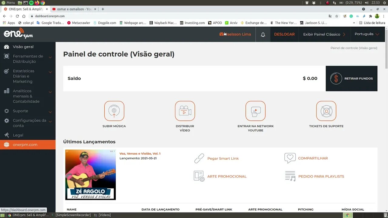 Obter o selo de canal oficial de artista no YouTube via a distribuidora digital ONErpm