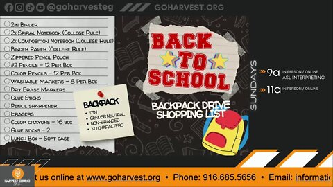 HARVEST CHURCH Elk Grove LIVE @ 9AM