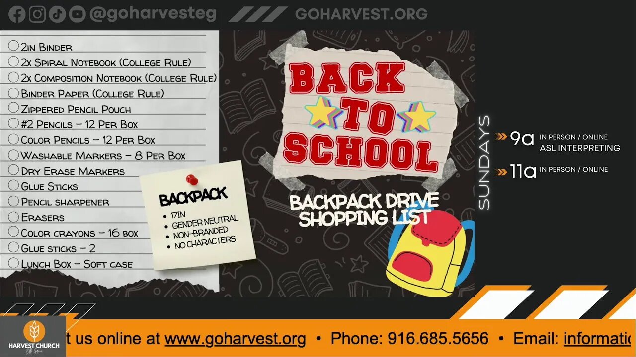 HARVEST CHURCH Elk Grove LIVE @ 9AM