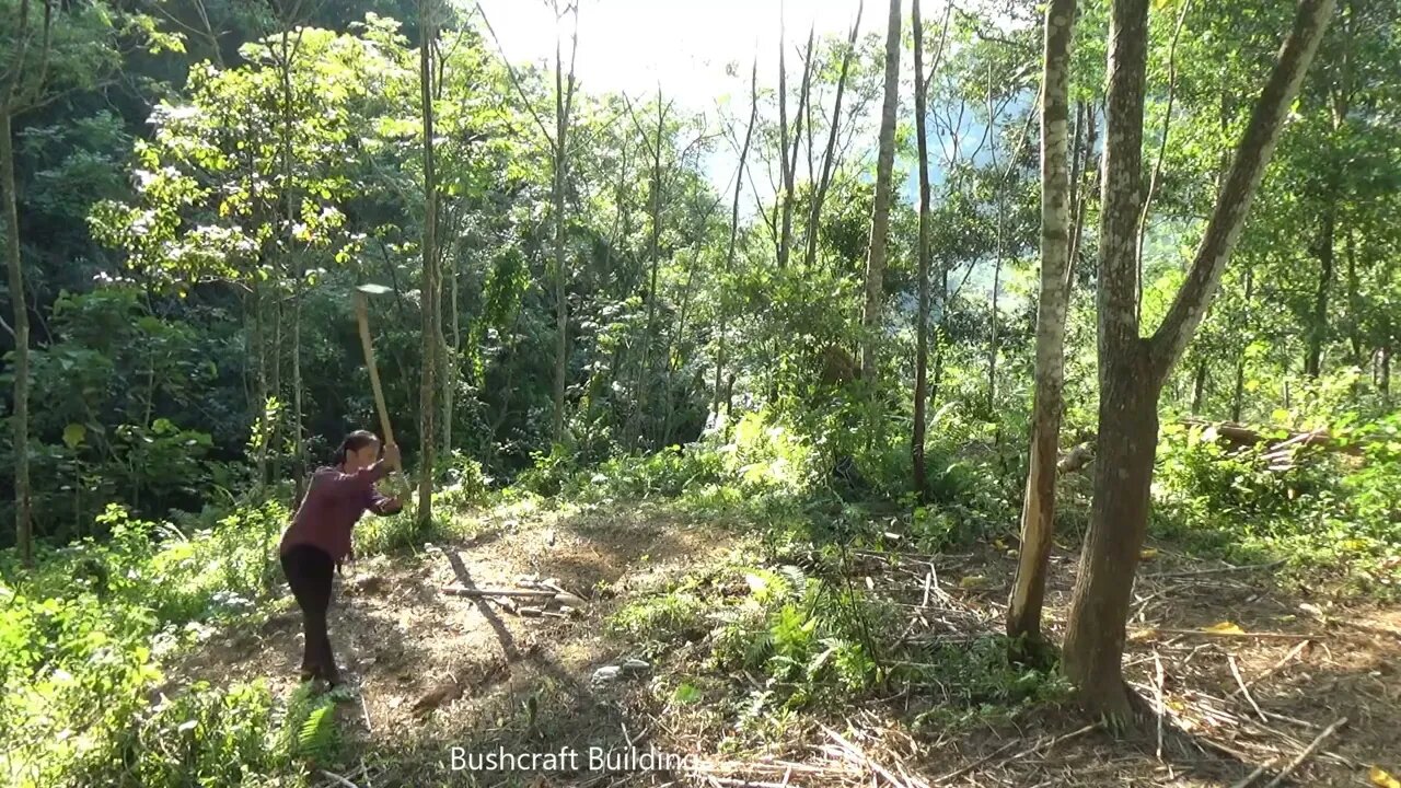 Build complete and warm survival shelter - bushwalk overnight in the wilderness)7