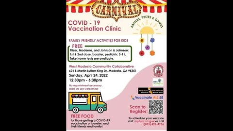 🔴LIVE: Raw Footage - “Carnival” aka Vaccination Clinic Modesto, CA Sunday April 24th