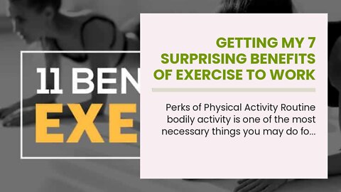 Getting My 7 Surprising Benefits of Exercise To Work