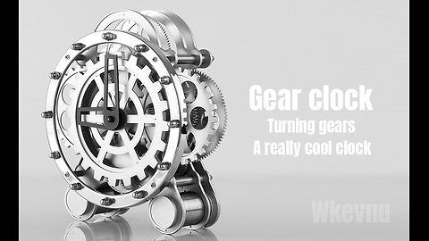 WKEVNU Moving Gear Mechanical Desk Clock| Cool Retro Clock| Dynamic Sculpture| Unique Design