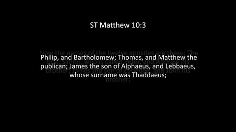 ST Matthew Chapter 10