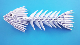 3D Origami fish bone - How to make a 3D Origami