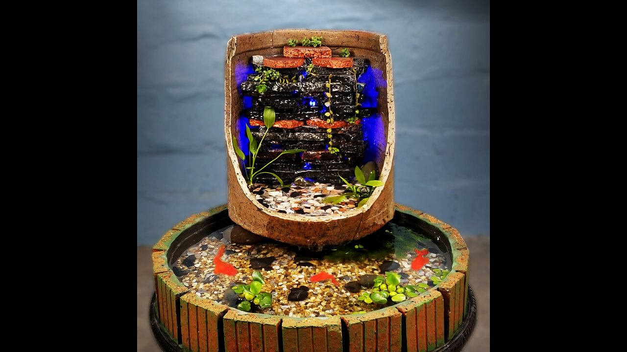 How to make an awesome aquarium waterfall from a broken earthen jar