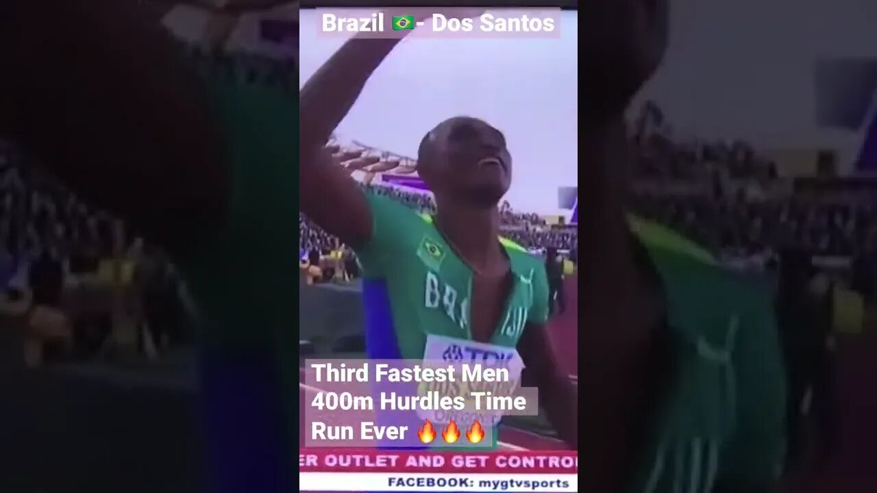 Brazil - Dos Santos Third Fastest Men 400m Hurdles Time Run Ever 🔥🔥🔥