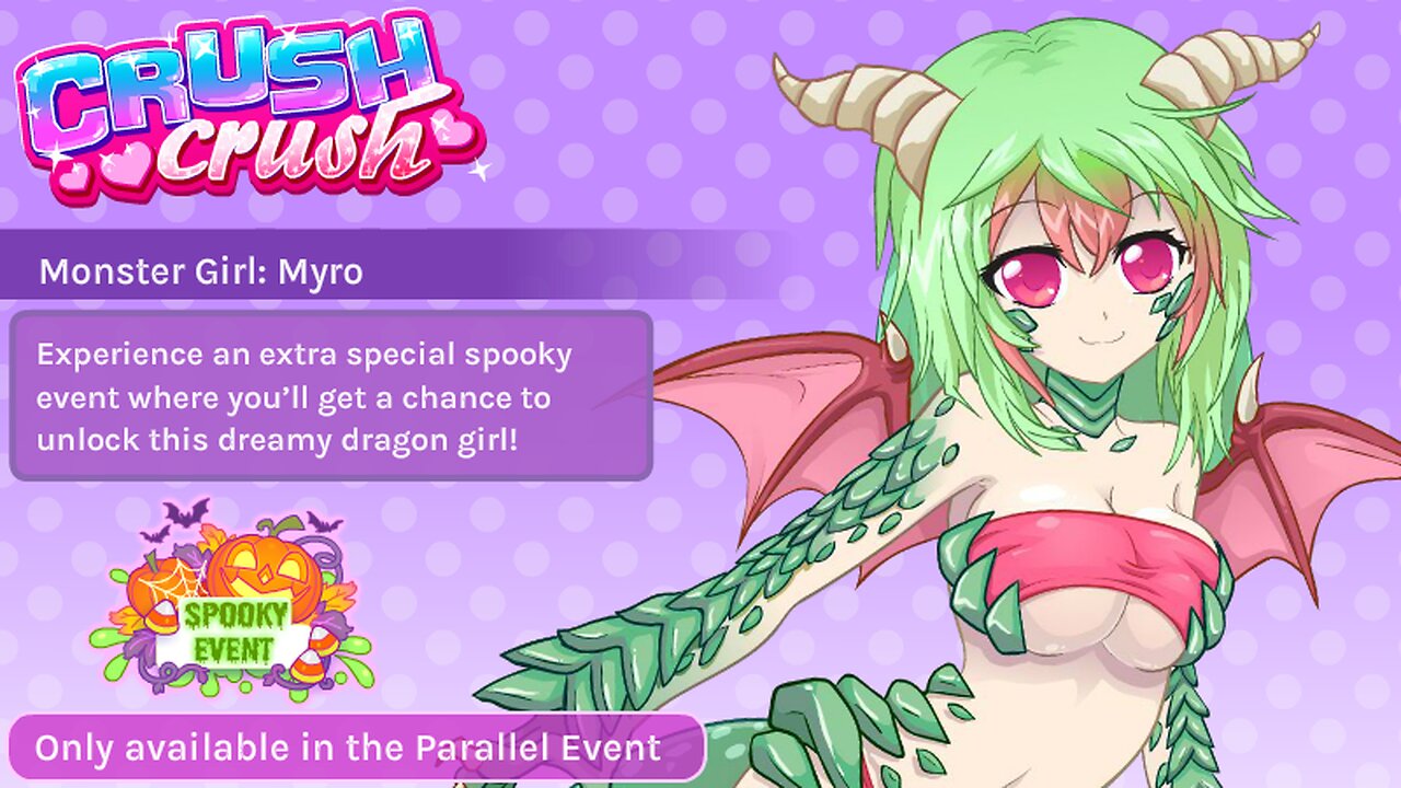 Let's Play Crush Crush: Spooky Event. Recruiting Myro