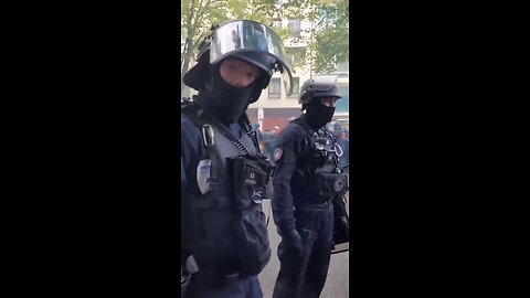 In France protesters notice that the system pigs beating them don't appear to speak French