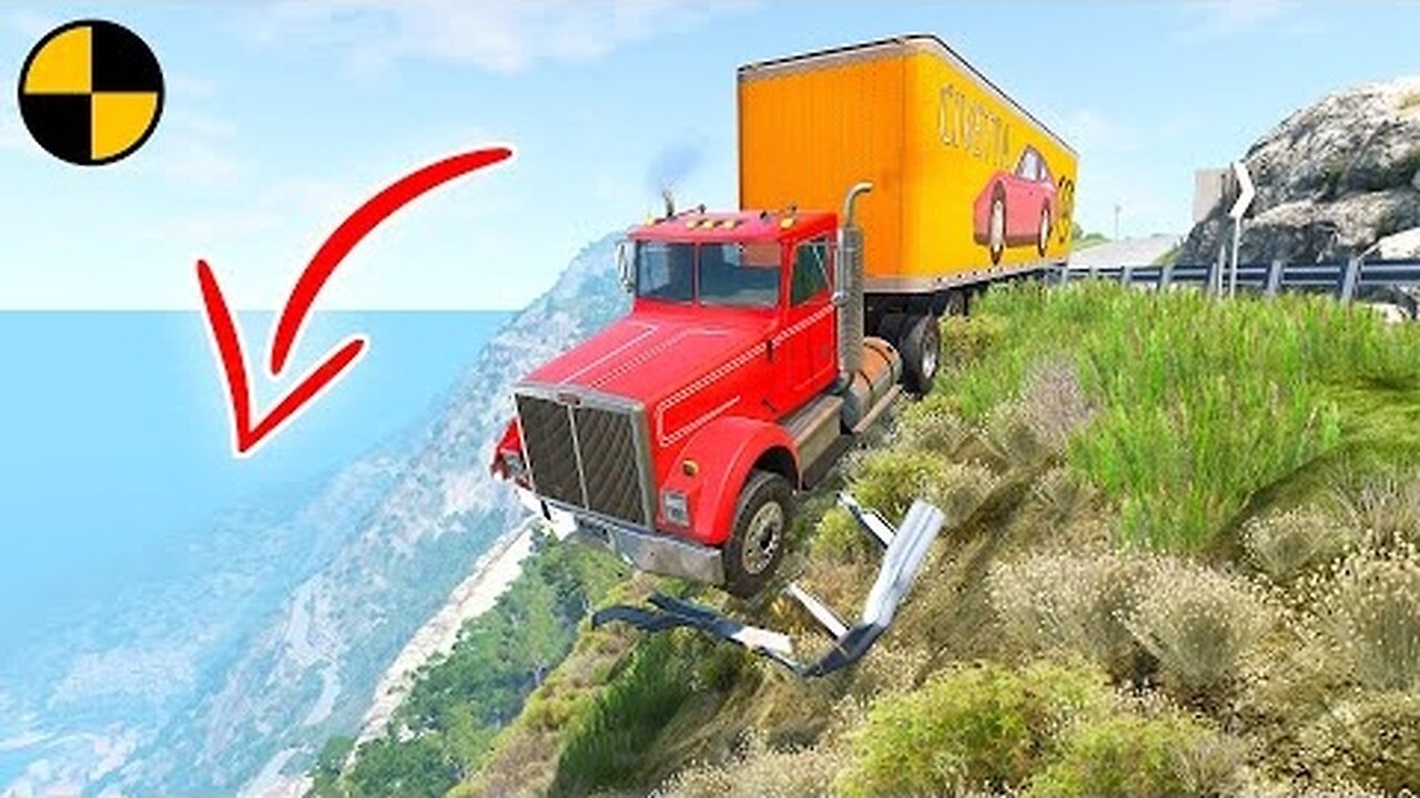 Cars VS Hill Jump 😁 BeamNG Drive