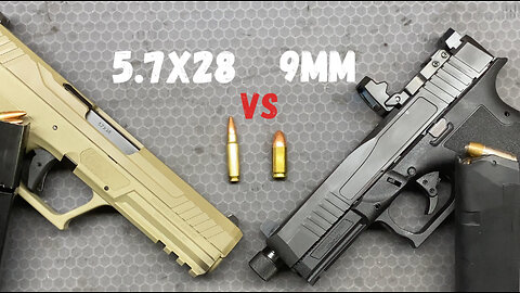 5.7x28 vs 9MM Part 1: Clay Blocks