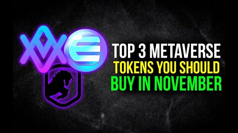 3 Cheap METAVERSE Cryptos I Would Buy RIGHT NOW! (BEST ALTCOINS IN NOVEMBER)