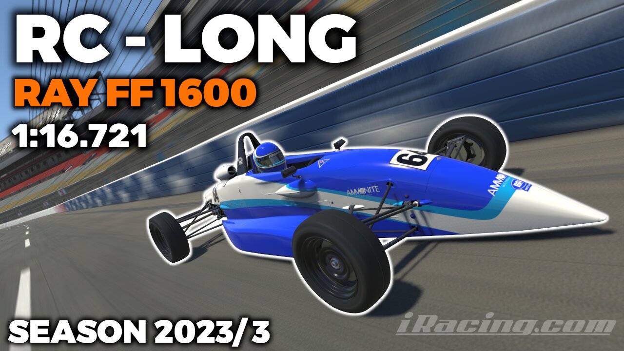 iRacing Charlotte Legends RC Long Ray FF 1600 - Guide Lap + Hot Lap + Setup + blap file - 1:16,721