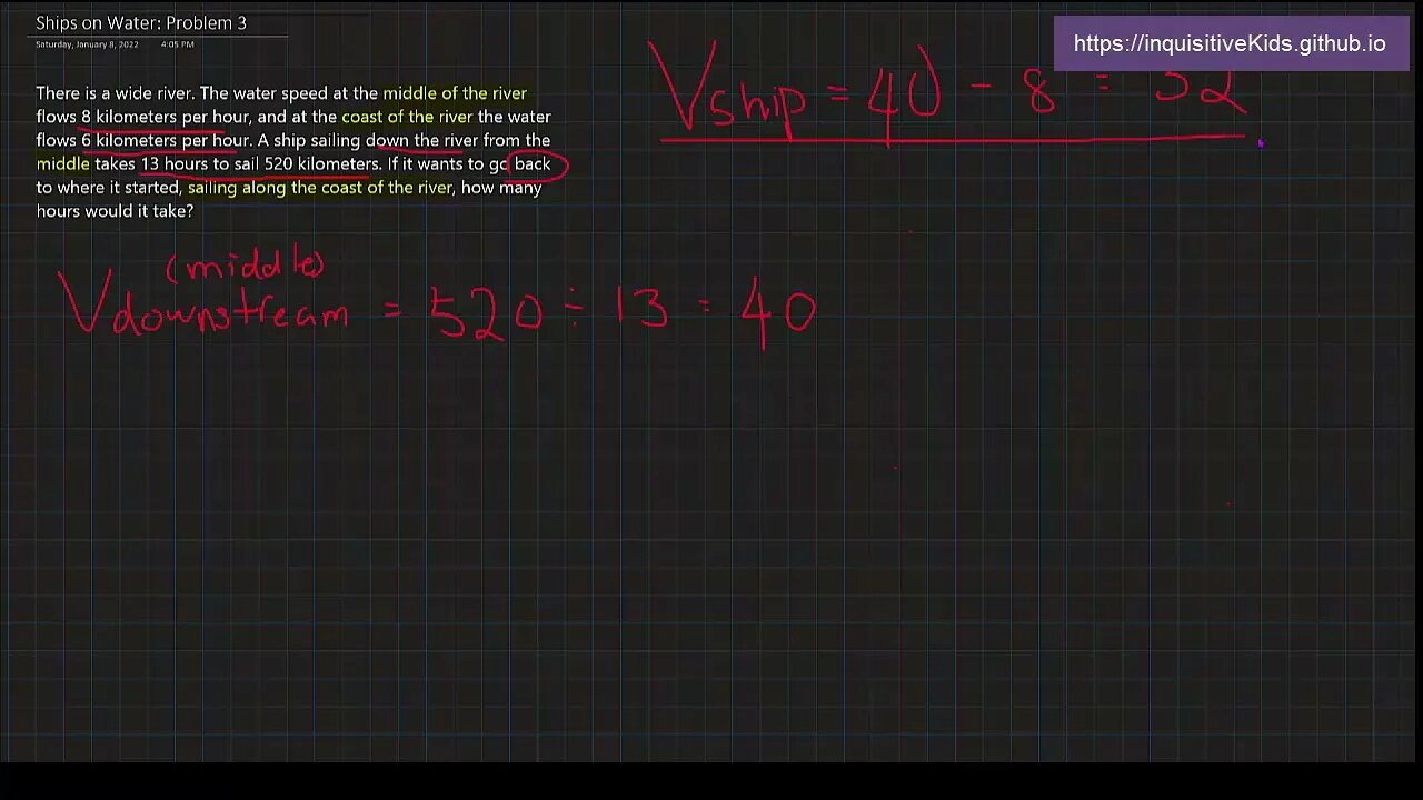 Ships On Water: Problem 3