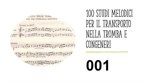 [TRUMPET SUTDY] (CAFFARELLI) - 100 Studi Melodici per il transporto nella tromba e congeneri 001