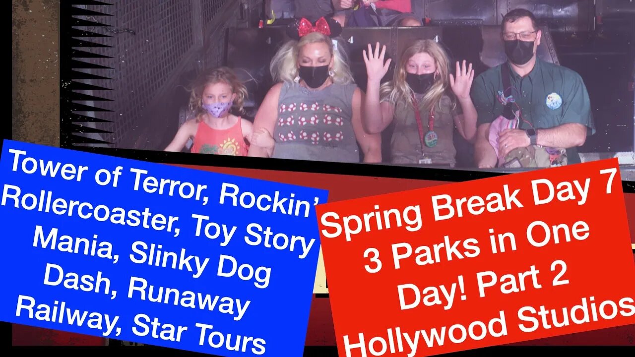 Spring Break Day 7 | 3 parks in 1 Day pt 2 | Disney's Hollywood Studios | ToT | RnR | Slinky Dog +++