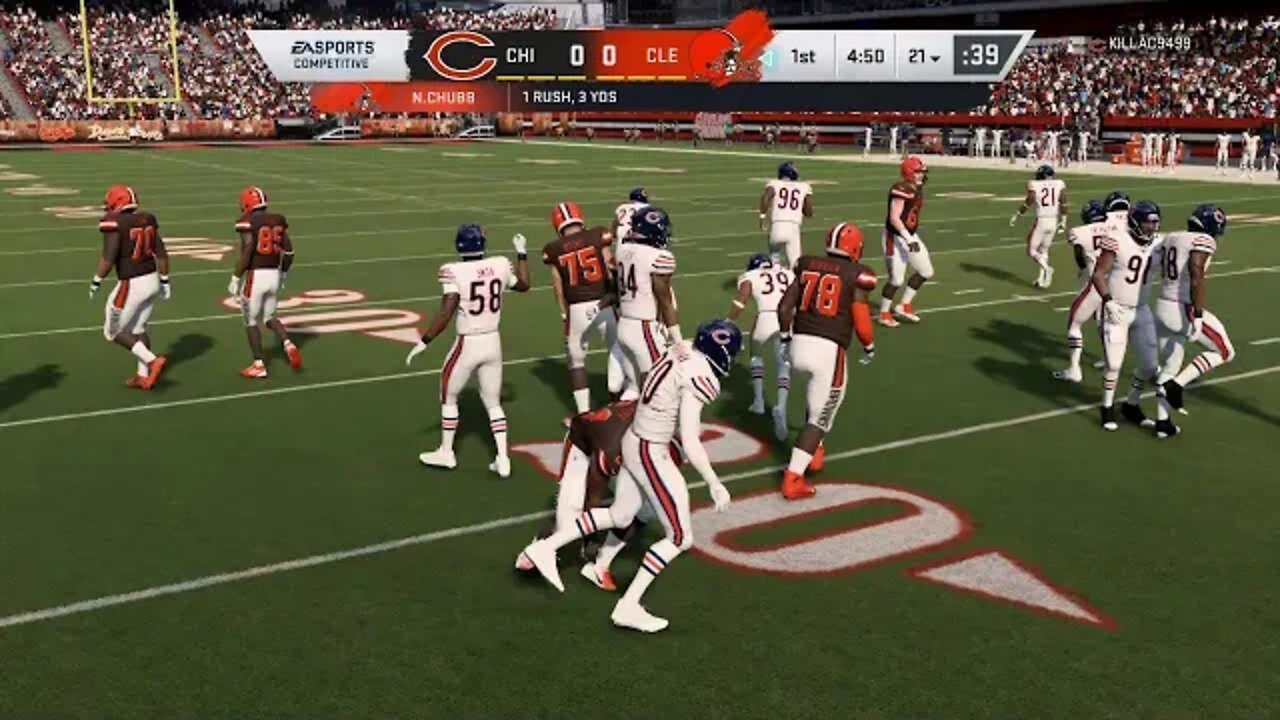 Highlight: Cleveland Browns Wins vs Chicago Bears in OT #Defense #Madden20