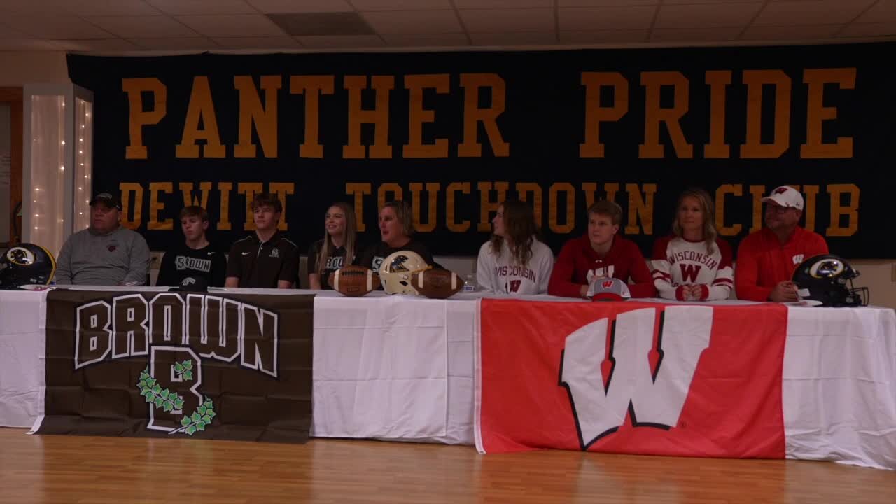 3 DeWitt High School seniors commit to play football at D1 universities, 2 signed Wednesday