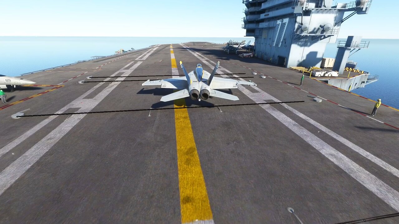 How far is the American aircraft carrier from the Gaza strip?