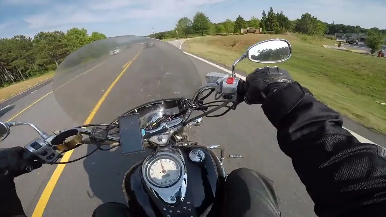 Biker Falls Asleep in the Saddle
