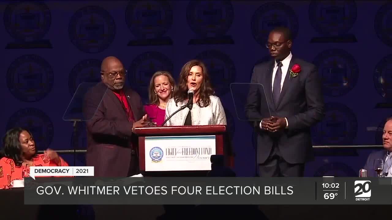 Gov. Whitmer vetoes four election bills