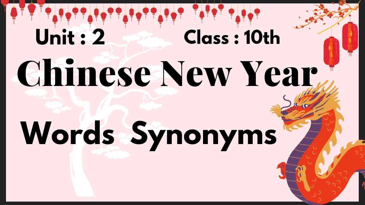 English || chinese new year || words meanings || Synonyms