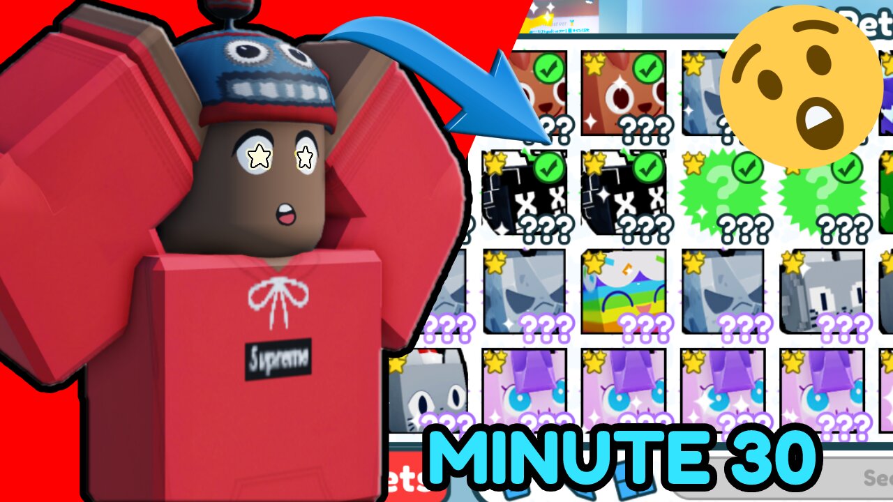 I PLAYED PET SIMULATOR X FOR 30 MINUTES ON A NEW ACCOUNT CHALLENGE! NOOB TO GODLIKE