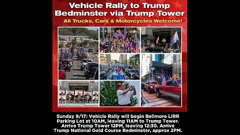 Patriot Convoy to Trump Tower NYC and then his golf course in Bedminster New Jersey #UCNYNEWS￼￼