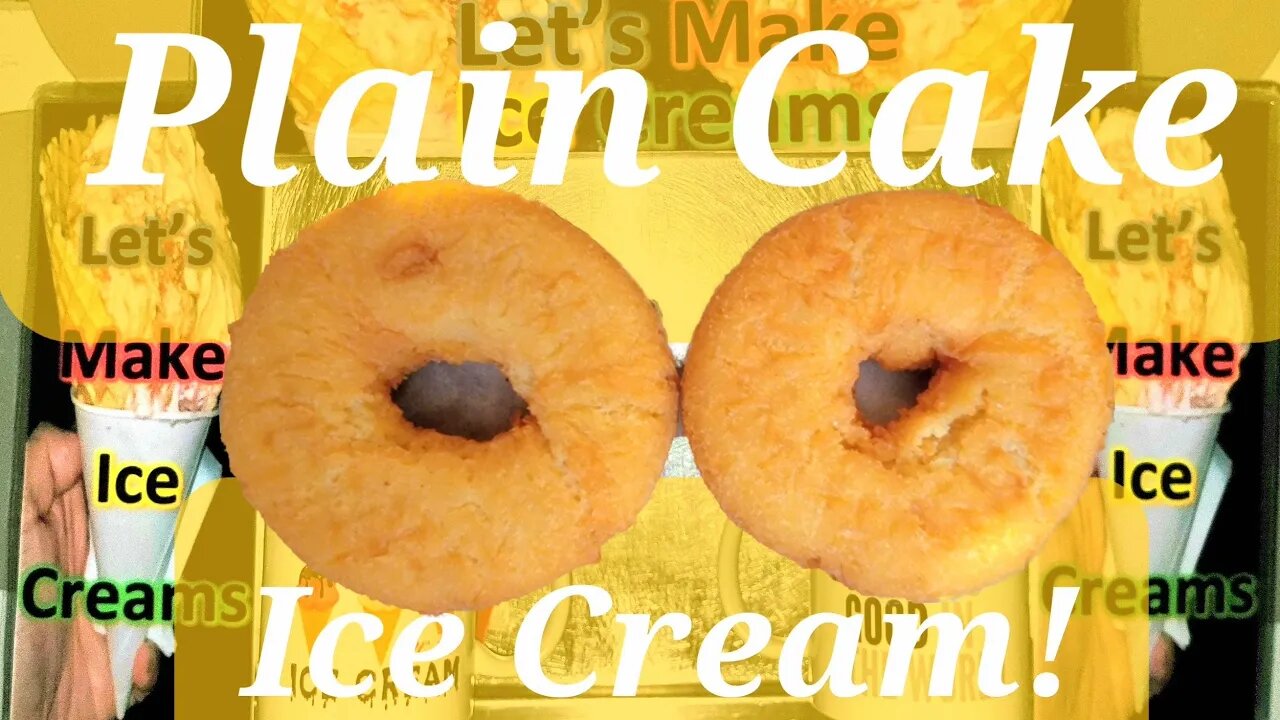 Ice Cream Making Plain Cake Doughnuts