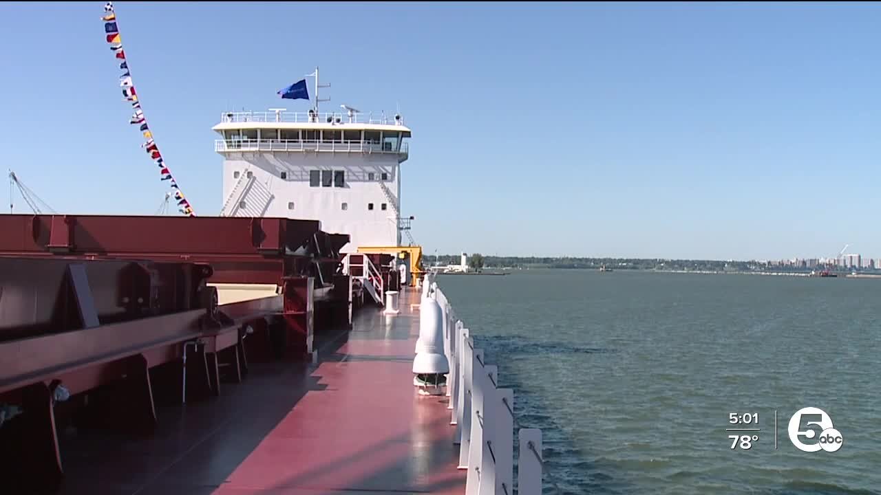 Port of Cleveland activity up 65 percent over last year as local company adds new Great Lakes freighter