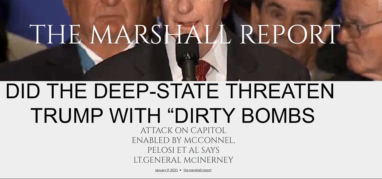 Did the Deep-State threaten Trump with Dirty Bombs