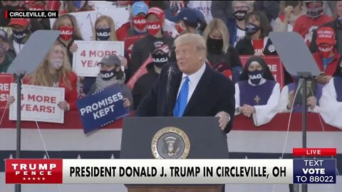 President Donald Trump in Circleville, Ohio