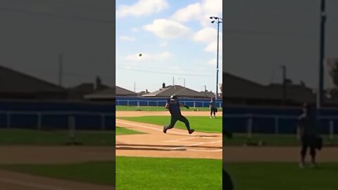 Ran thru sign #shorts #softball