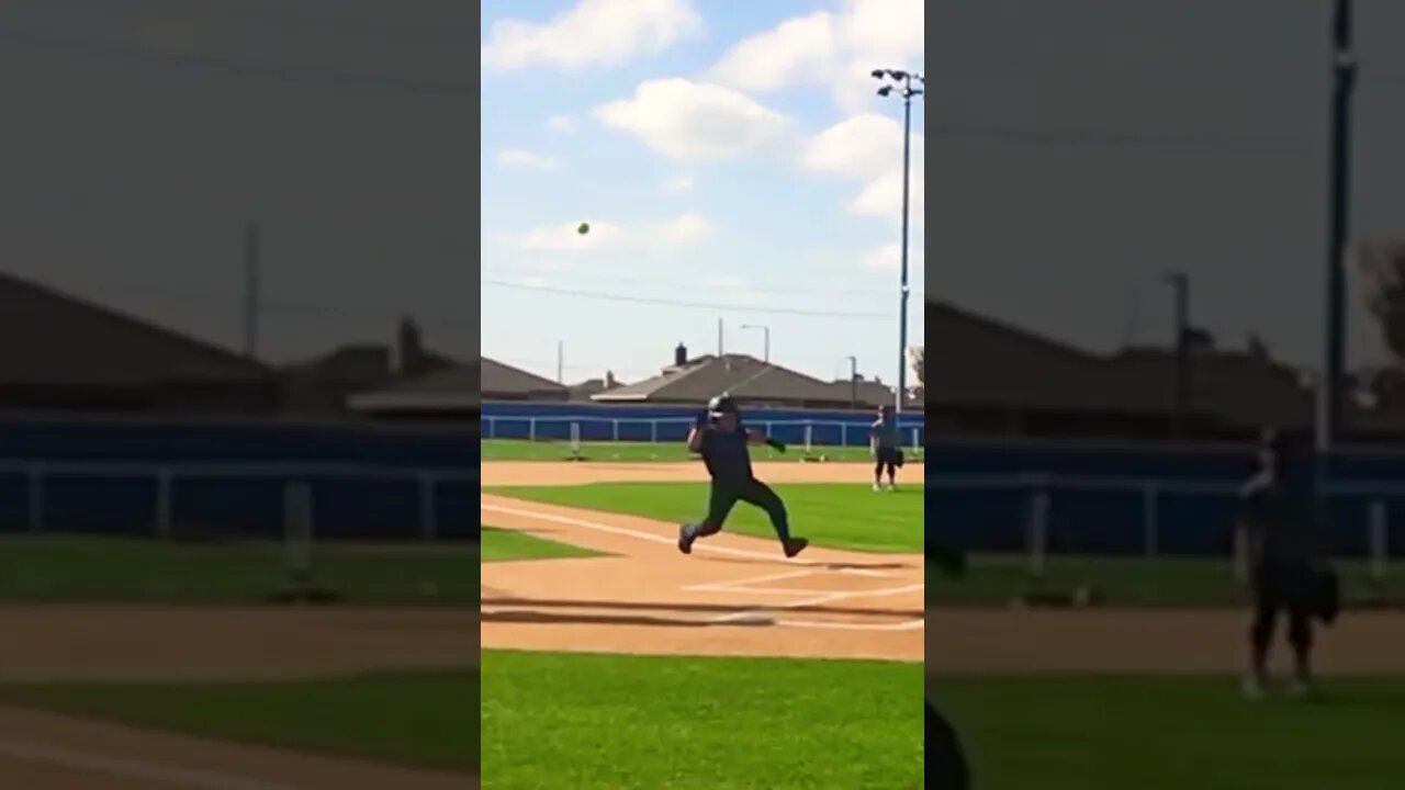 Ran thru sign #shorts #softball