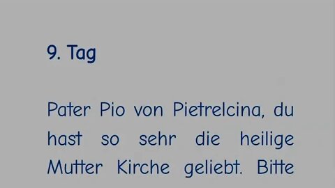 9. Tag Novene zum Hl. Pater Pio von Pietrelcina