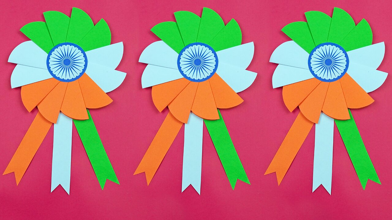 Tricolor Badge Making/Independence Day Crafts/Republic Day Crafts/Paper Things Easy